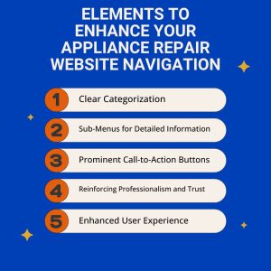 Elements to Enhance Your Appliance Repair Website Navigation
