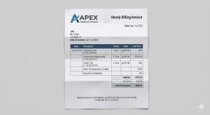 Example of flat rate pricing book for appliance repair vs hourly billing invoice
