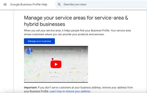Google Business Profile service area settings for multi-location businesses