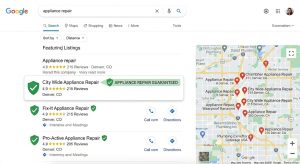 The green Google Verified badge required for home service marketing