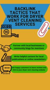 Backlink Tactics that work for dryer vent cleaning services